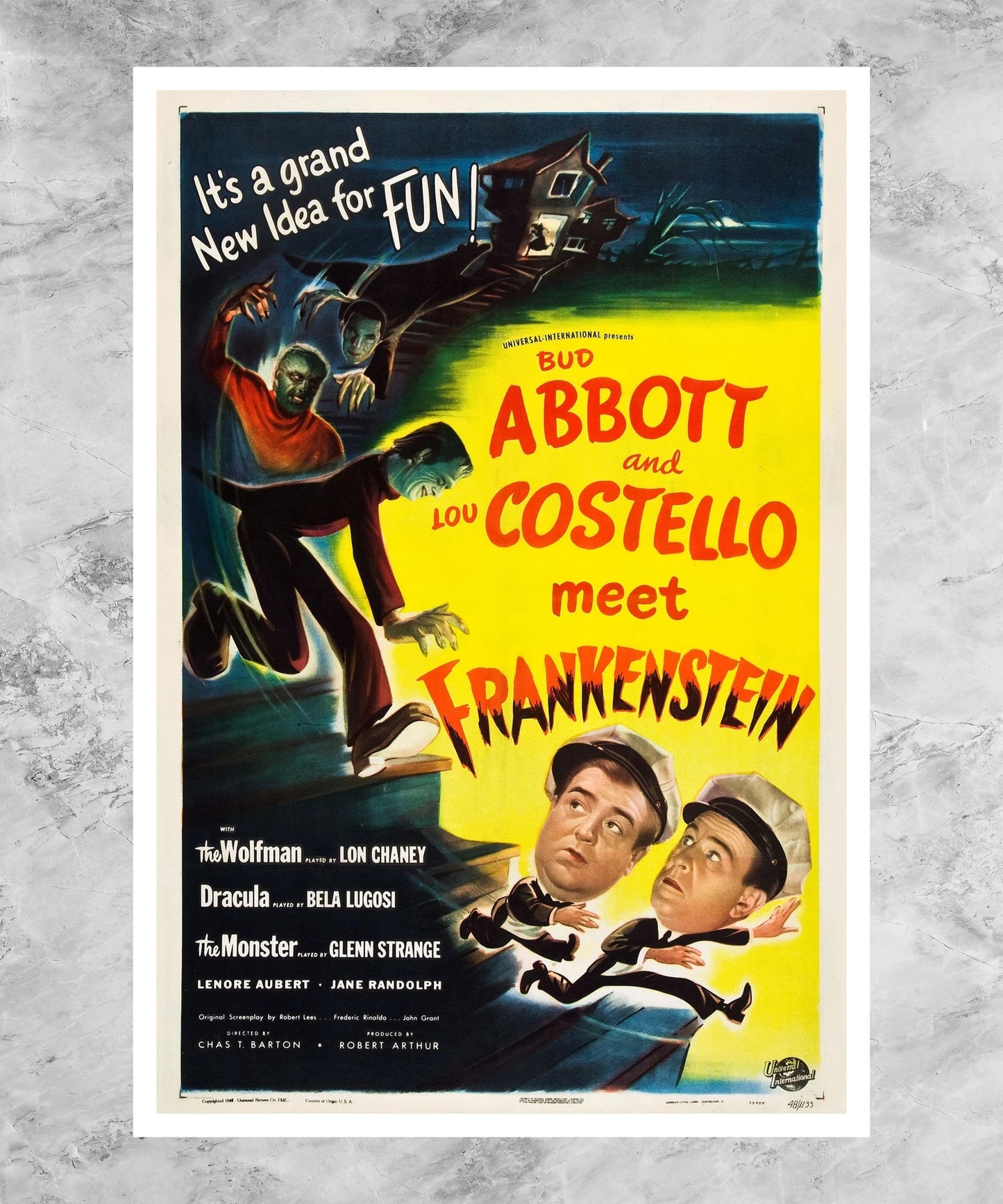 Bud Abbott Lou Costello Meet Frankenstein Poster