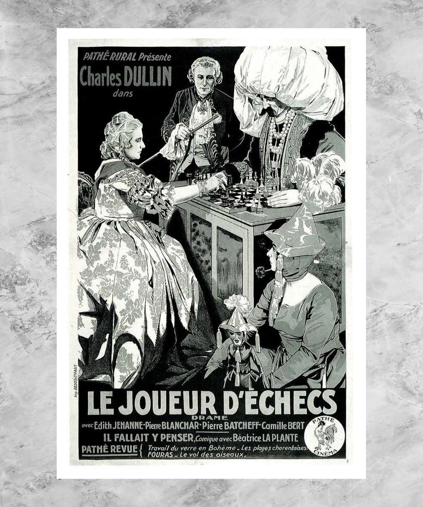 Le Joueur d'échecs Poster
