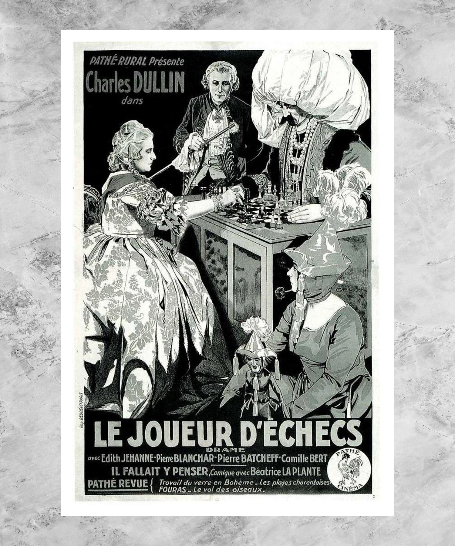 Le Joueur d'échecs Poster